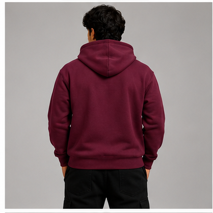 koolkameez_maroon_hoodie_4 Ultra Soft Maroon 320 GSM Hoodie