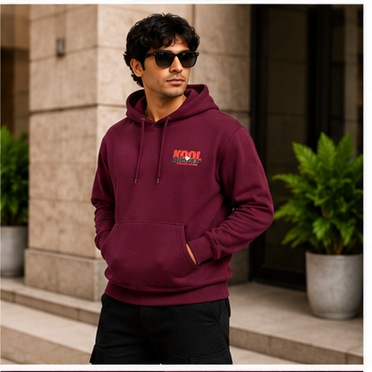 koolkameez_maroon_hoodie_6 Ultra Soft Maroon 320 GSM Hoodie