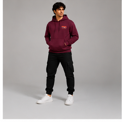 koolkameez_maroon_hoodie_7 Ultra Soft Maroon 320 GSM Hoodie