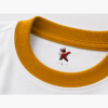 K Crown Ringer T-Shirt – White & Mustard