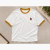 K Crown Ringer T-Shirt – White & Mustard