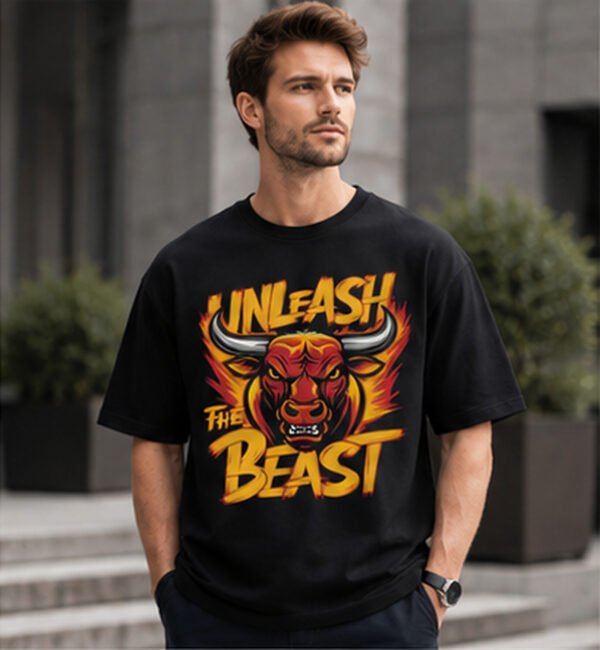 koolkameez_unleash_the_beast_1_HD Black Unleash the Beast Oversize 220 GSM