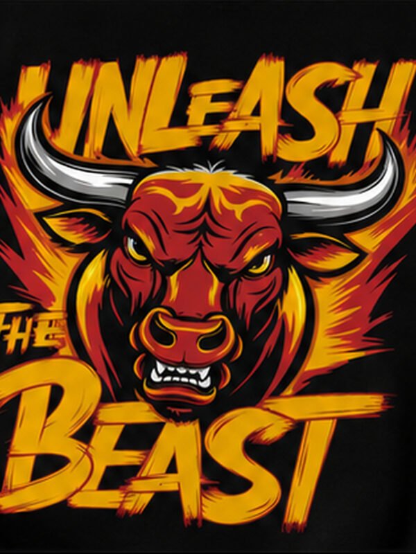Black Unleash the Beast Oversize 220 GSM – Kool Kameez