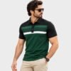 Green - Black Striped Polo - 220 GSM – Kool Kameez