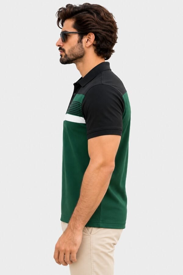 Green - Black Striped Polo - 220 GSM – Kool Kameez