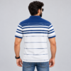 White with Blue Stripped Polo - 220 GSM