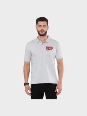 Grey Basic Polo T-Shirt - Rich Cotton – Kool Kameez