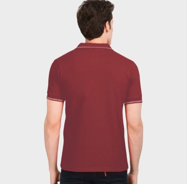 Maroon with white tipping Polo - 240 GSM – Kool Kameez