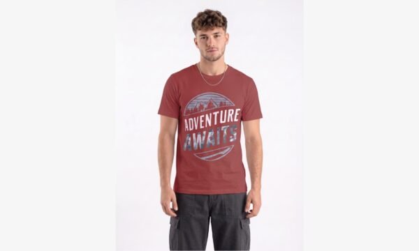 adventure-awaits-maroon-main Adventure Awaits Round Neck T-Shirt