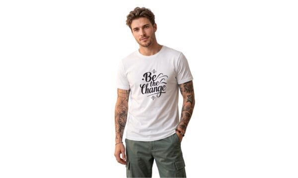 Be The Change Round Neck T-Shirt
