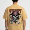 Beige 220 GSM Oversized Tee - back view