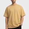 Beige 220 GSM Oversized Tee - front view