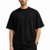 Black 220 GSM Oversized Tee - front view