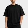 Black 220 GSM Oversized Tee - front view