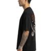 Black 220 GSM Oversized Tee - side view