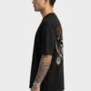 Black 220 GSM Oversized Tee - side view