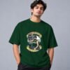 Boombox Hipster 240 GSM Oversized Tee in bottle green, front view – Kool Kameez