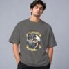 Boombox Hipster Retro Round Neck T-Shirt in charcoal melange, front view – Kool Kameez