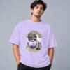 Boombox Hipster 240 GSM Oversized Tee in lavender, front view – Kool Kameez