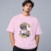 Boombox Hipster 240 GSM Oversized Tee in light baby pink, front view – Kool Kameez