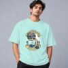 Boombox Hipster 240 GSM Oversized Tee in mint, front view – Kool Kameez