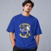 Boombox Hipster 240 GSM Oversized Tee in royal blue, front view – Kool Kameez