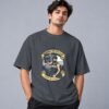 Boombox Hipster Retro Round Neck T-Shirt in steel grey, front view – Kool Kameez