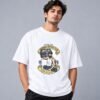 Boombox Hipster 240 GSM Oversized Tee in white, front view – Kool Kameez