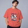 bowling-world-competition-tshirt-coral-front Bowling World Competition 240 GSM Oversized Tee in coral, front view – Kool Kameez