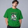 Bowling World Competition Retro Round Neck T-Shirt in flag green, front view – Kool Kameez