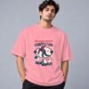 Bowling World Competition Retro Round Neck T-Shirt in flamingo, front view – Kool Kameez