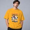 bowling-world-competition-tshirt-golden-yellow-front Bowling World Competition 240 GSM Oversized Tee in golden yellow, front view – Kool Kameez