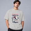 bowling-world-competition-tshirt-grey-melange-front Bowling World Competition 240 GSM Oversized Tee in grey melange, front view – Kool Kameez