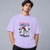 bowling-world-competition-tshirt-lavender-front Bowling World Competition 240 GSM Oversized Tee in lavender, front view – Kool Kameez