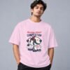 bowling-world-competition-tshirt-light-baby-pink-front Bowling World Competition 240 GSM Oversized Tee in light baby pink, front view – Kool Kameez