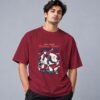 bowling-world-competition-tshirt-maroon-front Bowling World Competition 240 GSM Oversized Tee in maroon, front view – Kool Kameez