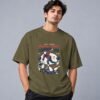 bowling-world-competition-tshirt-olive-green-front Bowling World Competition 240 GSM Oversized Tee in olive green, front view – Kool Kameez