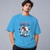 Bowling World Competition Retro Round Neck T-Shirt in skyblue, front view – Kool Kameez