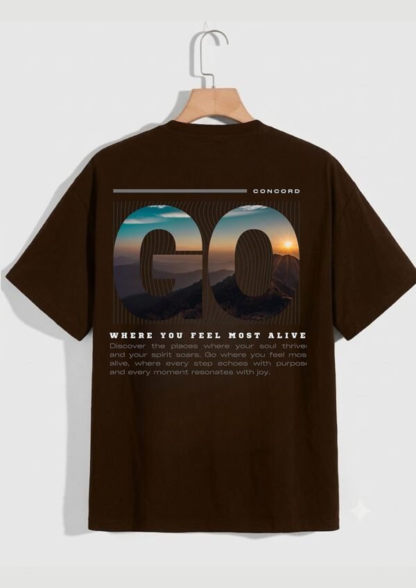 Brown 220 GSM Oversized Tee