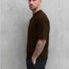 Brown 220 GSM Oversized Tee - side view