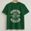 Classic Vintage Hotrod Round Neck T-Shirt - Bottle Green - Front View Classic Vintage Hotrod Round Neck T-Shirt - Bottle Green - Front View