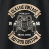 Classic Vintage Hotrod Round Neck T-Shirt - Print Detail Classic Vintage Hotrod Round Neck T-Shirt - Print Detail