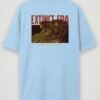 extinct era oversized t-shirt baby blue back