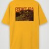 extinct era oversized t-shirt golden yellow back