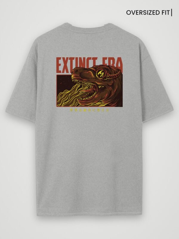 extinct era oversized t-shirt grey melange back