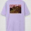 extinct era oversized t-shirt lavender back