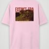 extinct era oversized t-shirt light baby pink back