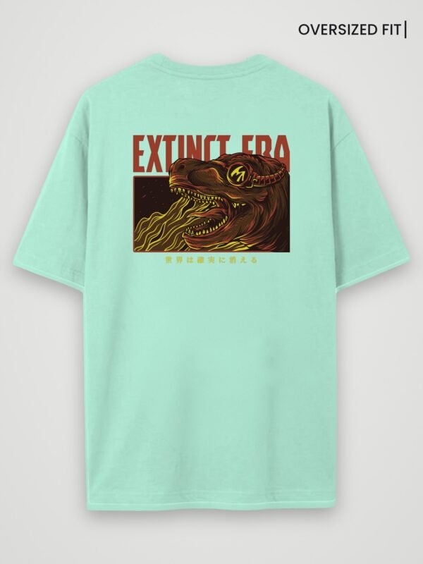 extinct era oversized t-shirt mint back
