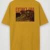 extinct era oversized t-shirt mustard back