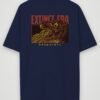 extinct era oversized t-shirt navy blue back